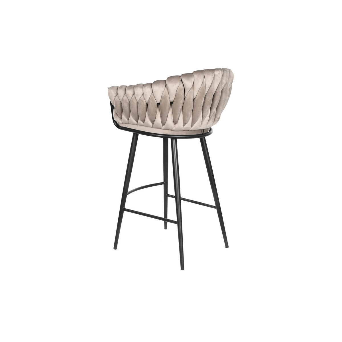 taburete DKD Home Decor Melns Bēšs Metāls 61 x 52 x 101 cm